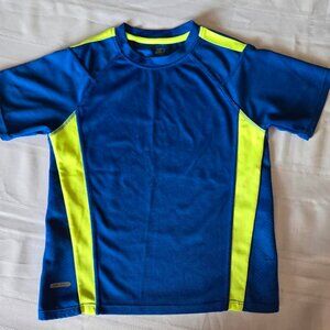 Boy's Size Medium Short Sleeve Blue & Yellow Dri-Star Athletic op